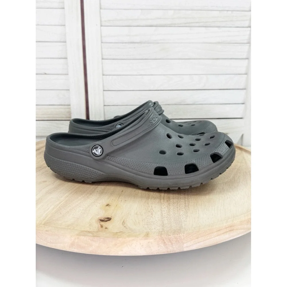 Crocs Classic Slip On Clog Sandals‎ Slate Grey 9 Men 11 Women